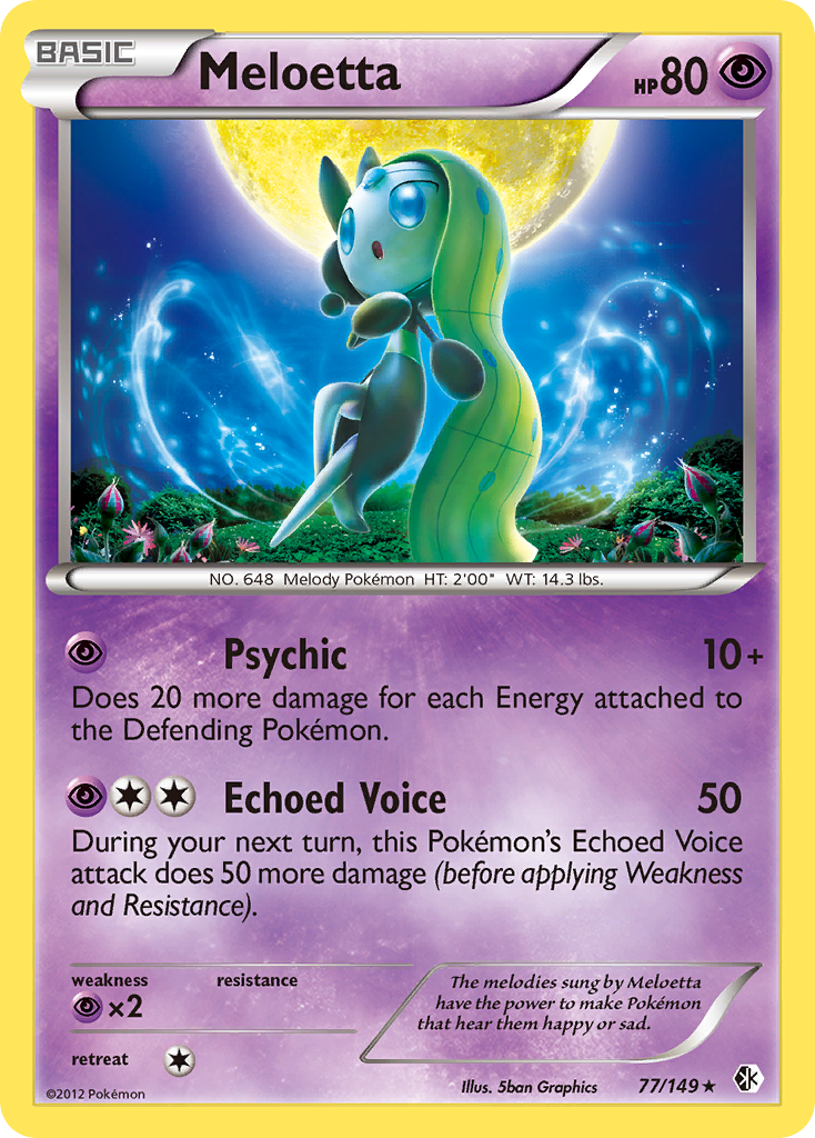 Meloetta (77/149) (Theme Deck Exclusive) [Black & White: Boundaries Crossed] | Event Horizon Hobbies CA