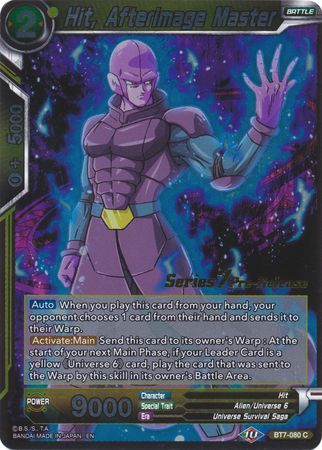 Hit, Afterimage Master (BT7-080_PR) [Assault of the Saiyans Prerelease Promos] | Event Horizon Hobbies CA