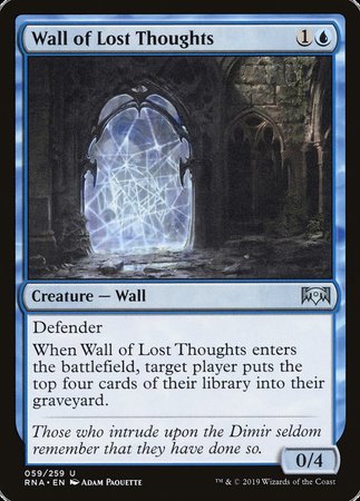 Wall of Lost Thoughts [Ravnica Allegiance] | Event Horizon Hobbies CA