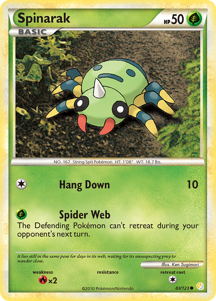 Spinarak (83/123) [HeartGold & SoulSilver: Base Set] | Event Horizon Hobbies CA