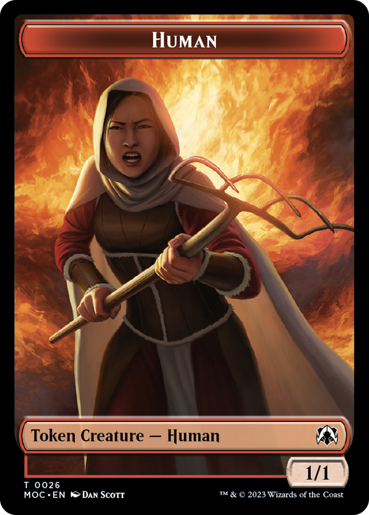 Tentacle // Human (26) Double-Sided Token [March of the Machine Commander Tokens] | Event Horizon Hobbies CA