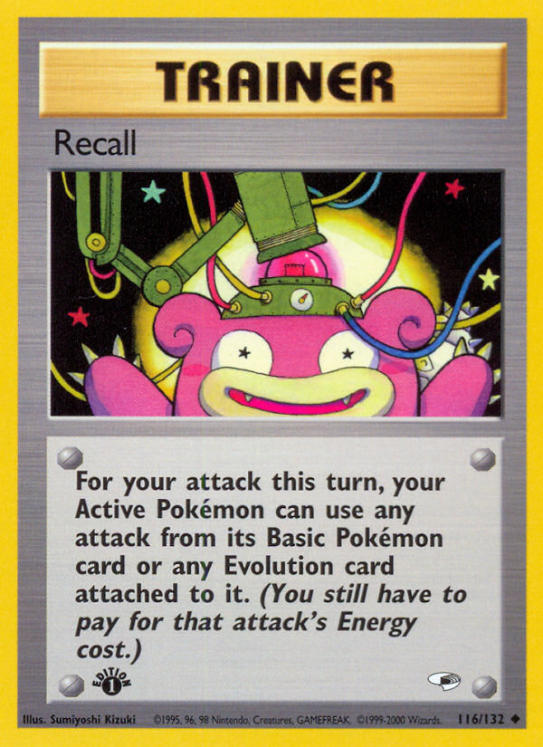 Recall (116/132) [Gym Heroes 1st Edition] | Event Horizon Hobbies CA