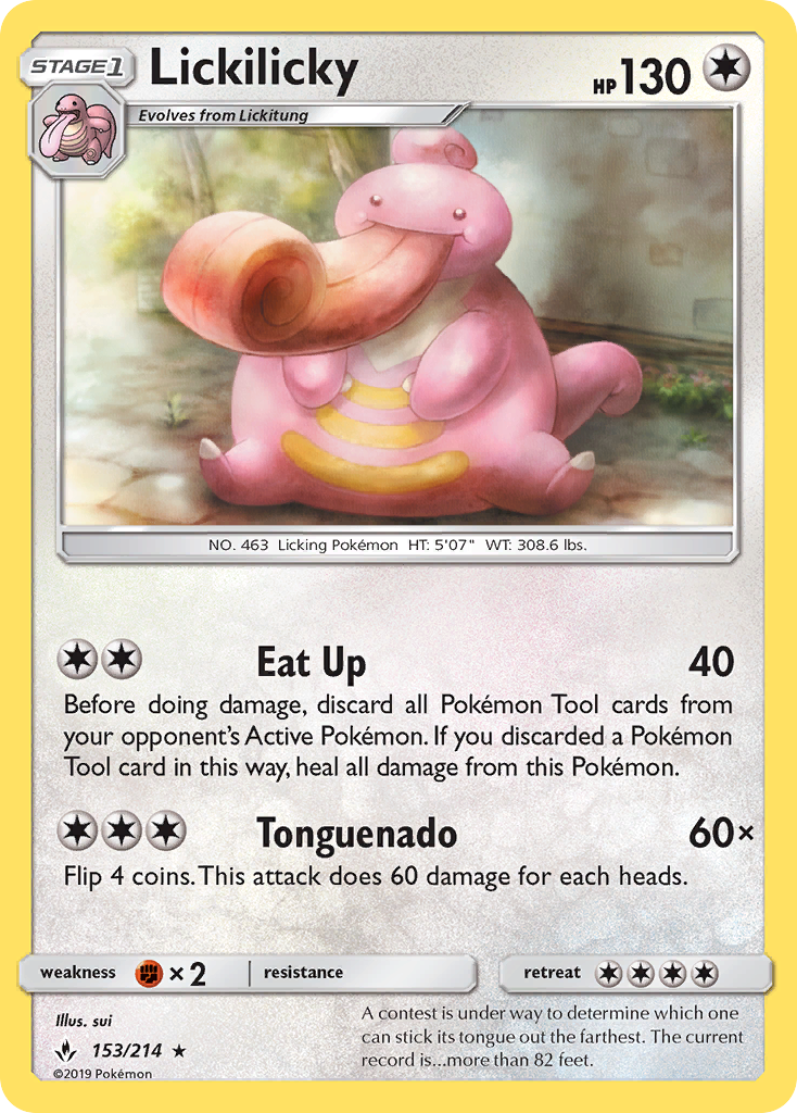 Lickilicky (153/214) [Sun & Moon: Unbroken Bonds] | Event Horizon Hobbies CA