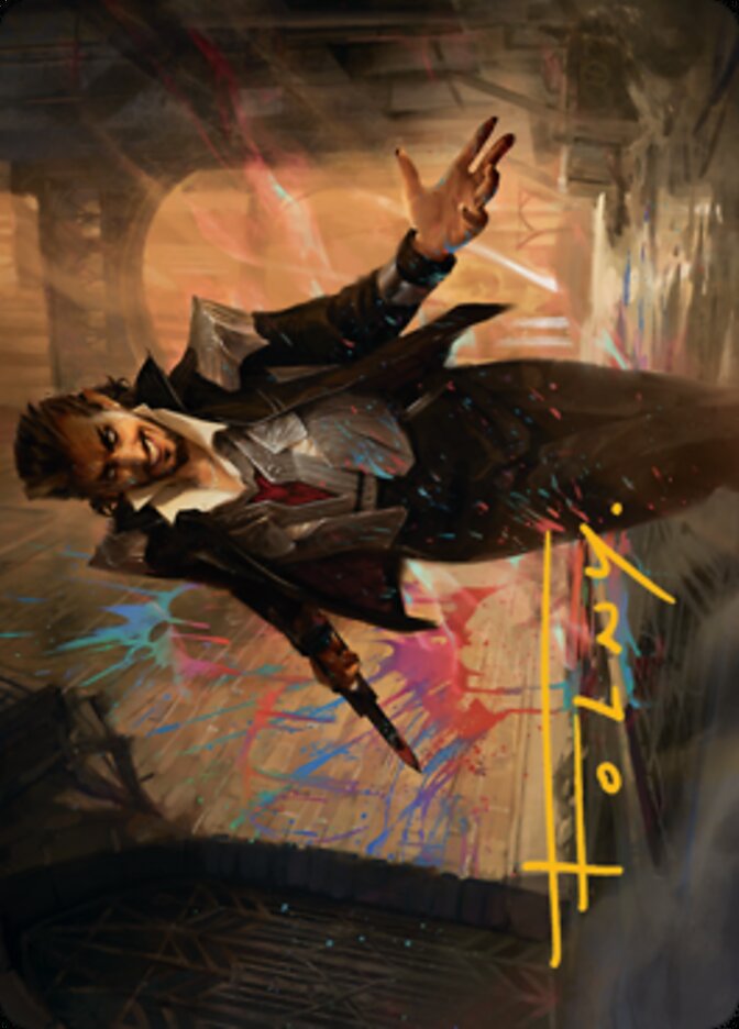 Anhelo, the Painter Art Card (Gold-Stamped Signature) [Streets of New Capenna Art Series] | Event Horizon Hobbies CA