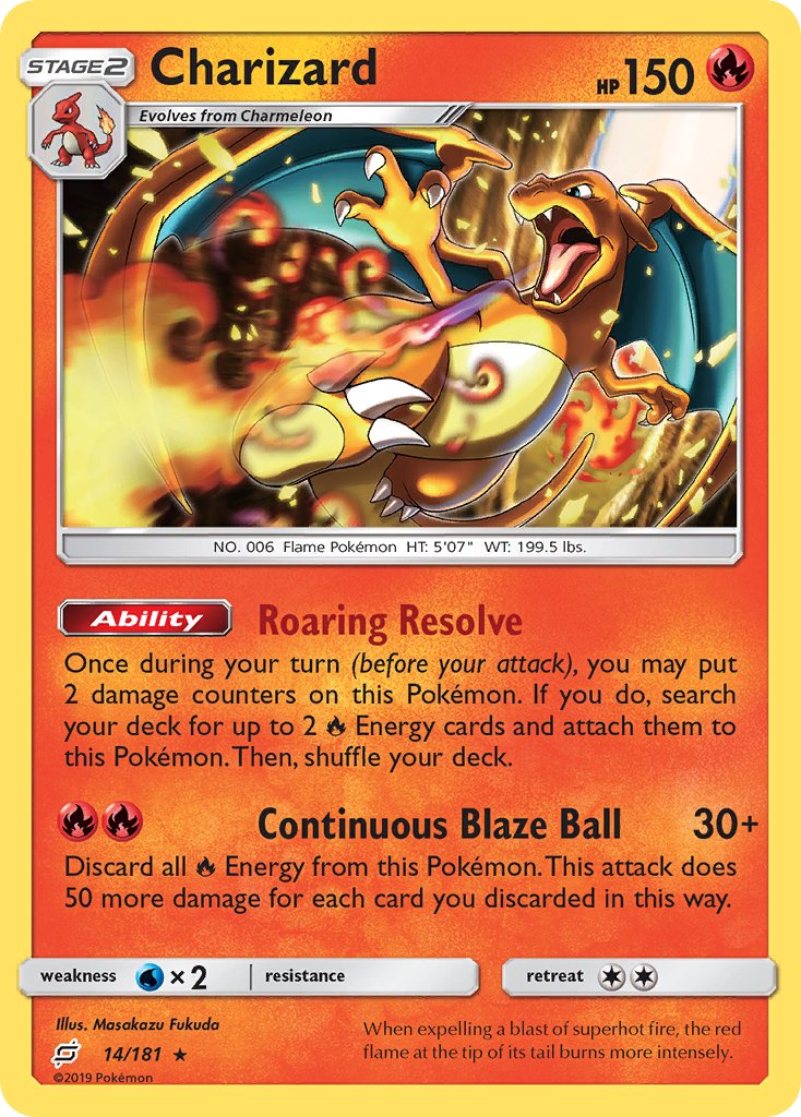 Charizard (14/181) (Theme Deck Exclusive) [Sun & Moon: Team Up] | Event Horizon Hobbies CA