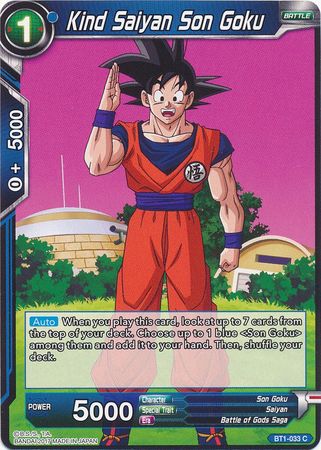 Kind Saiyan Son Goku (BT1-033) [Galactic Battle] | Event Horizon Hobbies CA