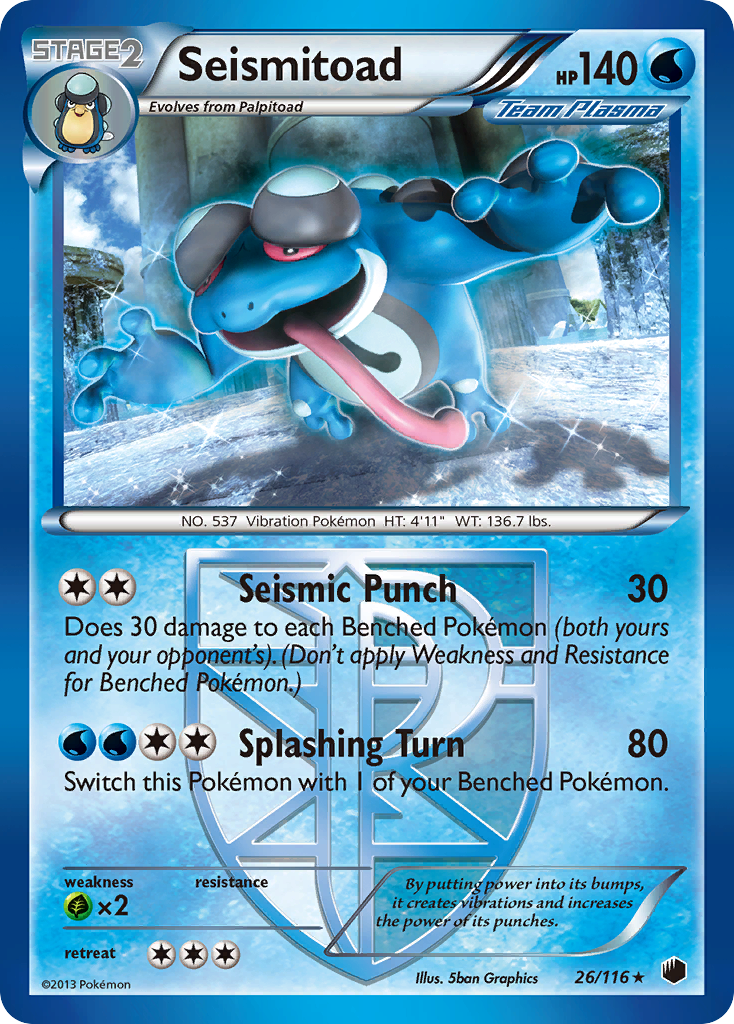 Seismitoad (26/116) [Black & White: Plasma Freeze] | Event Horizon Hobbies CA