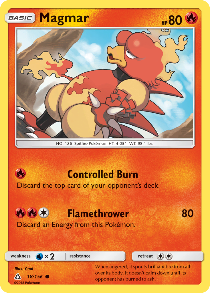 Magmar (18/156) [Sun & Moon: Ultra Prism] | Event Horizon Hobbies CA