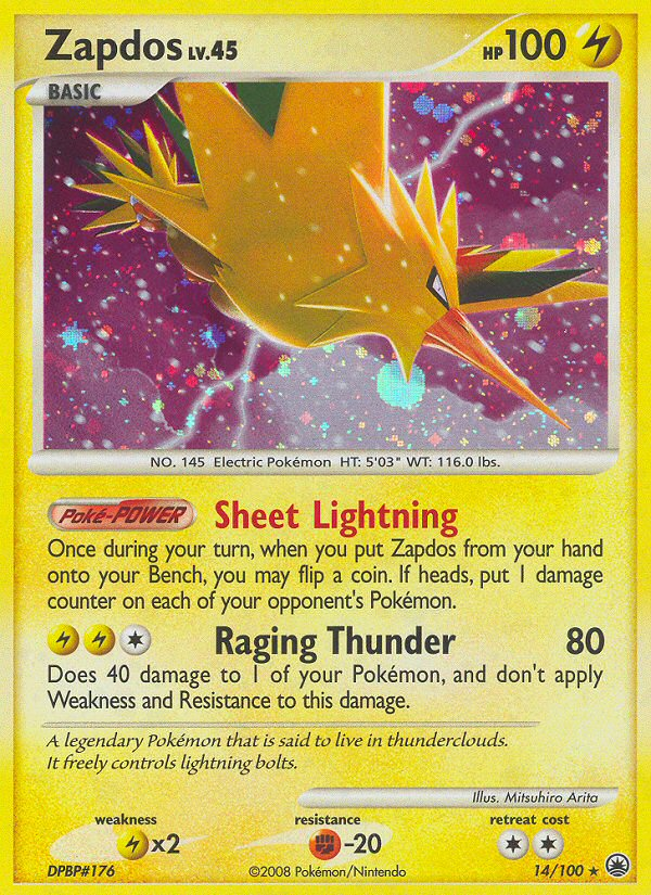 Zapdos (14/100) [Diamond & Pearl: Majestic Dawn] | Event Horizon Hobbies CA