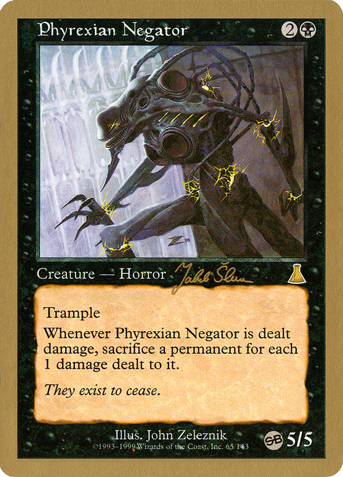 Phyrexian Negator (Jakub Slemr) (SB) [World Championship Decks 1999] | Event Horizon Hobbies CA