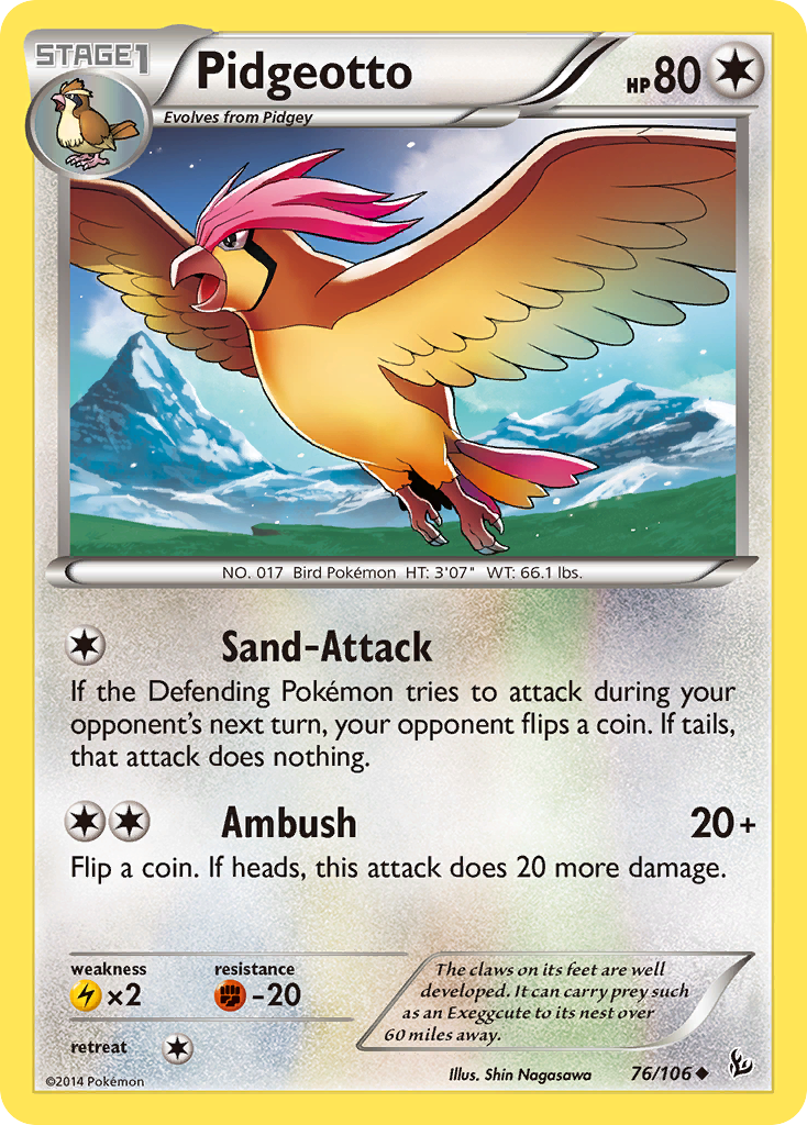 Pidgeotto (76/106) [XY: Flashfire] | Event Horizon Hobbies CA