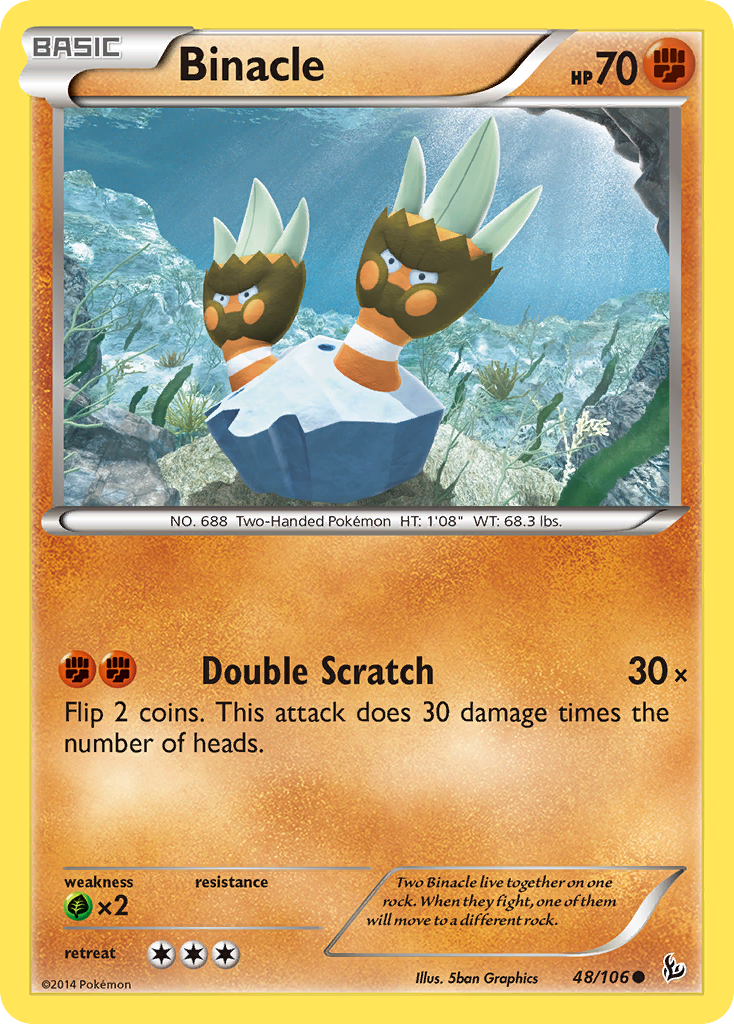 Binacle (48/106) [XY: Flashfire] | Event Horizon Hobbies CA