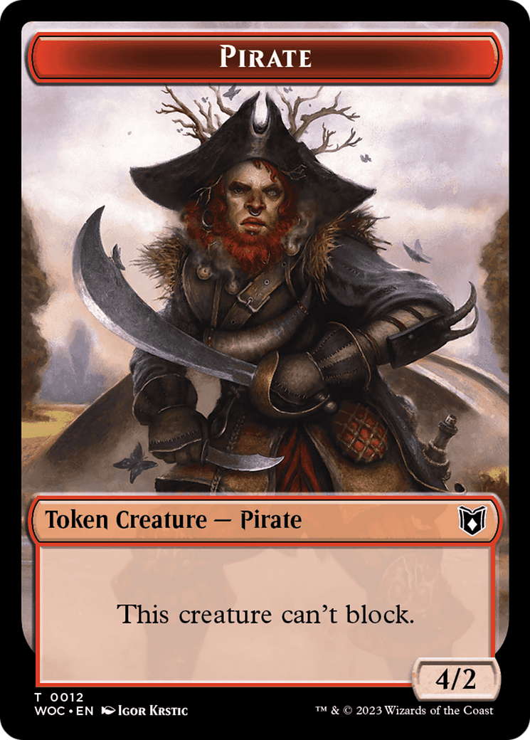 Pirate // Human Double-Sided Token [Wilds of Eldraine Commander Tokens] | Event Horizon Hobbies CA