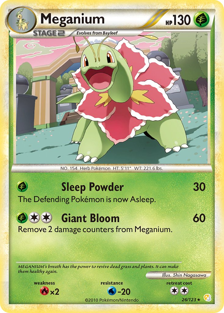 Meganium (26/123) (Theme Deck Exclusive) [HeartGold & SoulSilver: Base Set] | Event Horizon Hobbies CA