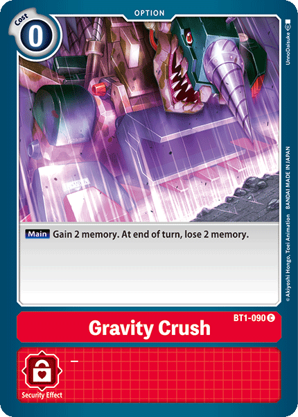 Gravity Crush [BT1-090] [Release Special Booster Ver.1.0] | Event Horizon Hobbies CA