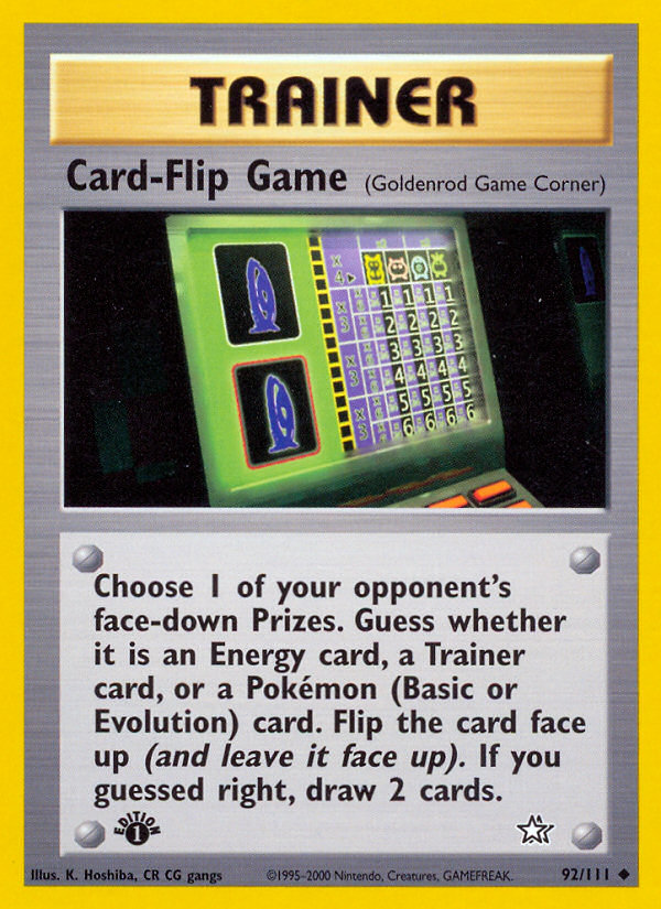 Card-Flip Game (92/111) [Neo Genesis 1st Edition] | Event Horizon Hobbies CA