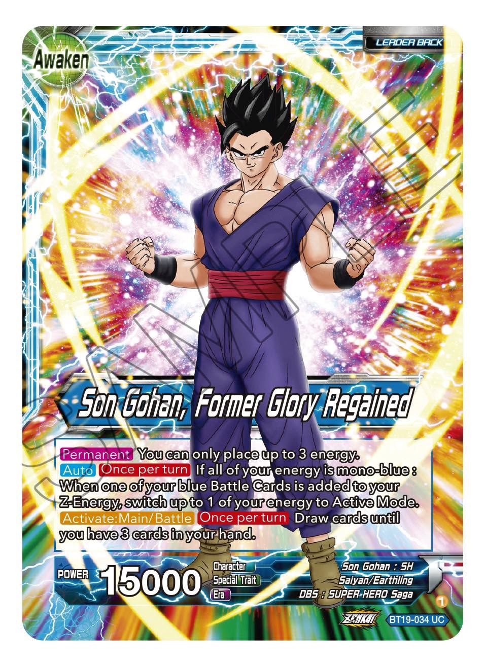 Son Gohan // Son Gohan, Former Glory Regained (BT19-034) [Fighter's Ambition] | Event Horizon Hobbies CA