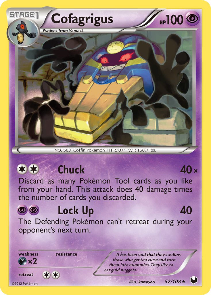 Cofagrigus (52/108) (Cracked Ice Holo) (Theme Deck Exclusive) [Black & White: Dark Explorers] | Event Horizon Hobbies CA