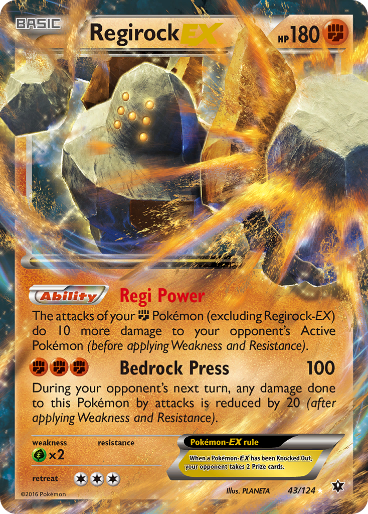 Regirock EX (43/124) [XY: Fates Collide] | Event Horizon Hobbies CA