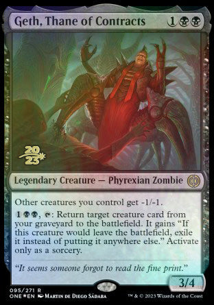 Geth, Thane of Contracts [Phyrexia: All Will Be One Prerelease Promos] | Event Horizon Hobbies CA