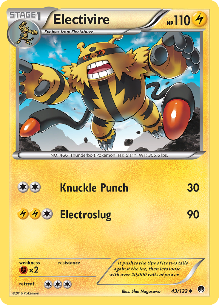 Electivire (43/122) [XY: BREAKpoint] | Event Horizon Hobbies CA