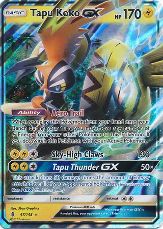 Tapu Koko GX (47/145) (Jumbo Card) [Sun & Moon: Guardians Rising] | Event Horizon Hobbies CA