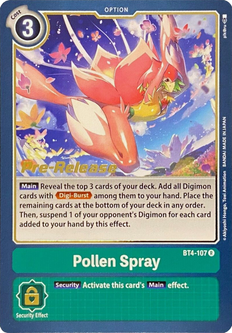 Pollen Spray [BT4-107] [Great Legend Pre-Release Promos] | Event Horizon Hobbies CA