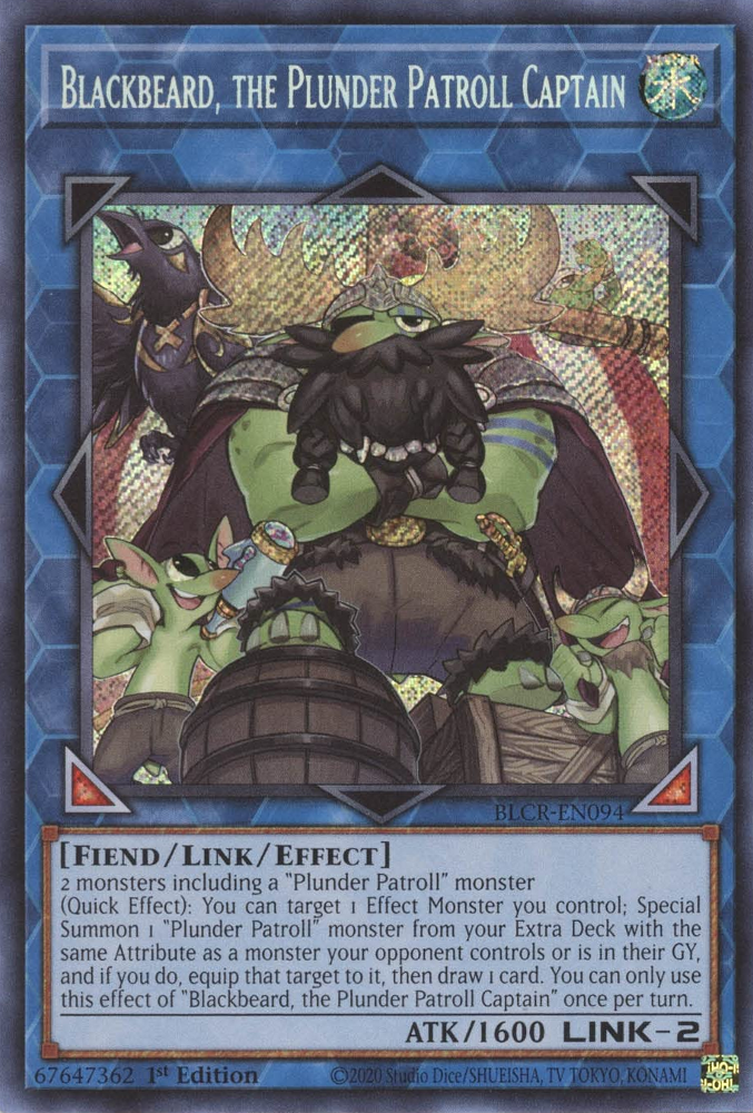 Blackbeard, the Plunder Patroll Captain [BLCR-EN094] Secret Rare | Event Horizon Hobbies CA