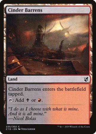 Cinder Barrens [Commander 2019] | Event Horizon Hobbies CA