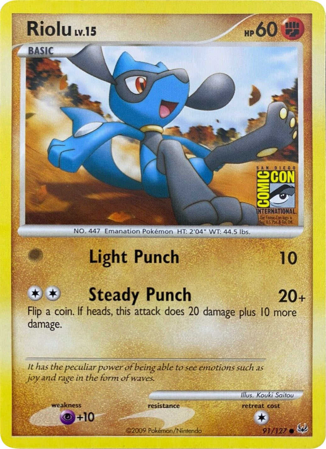 Riolu (91/127) (SDCC 2009) [Platinum: Base Set] | Event Horizon Hobbies CA