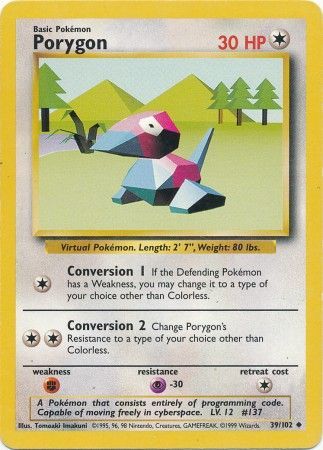 Porygon (39/102) [Base Set Unlimited] | Event Horizon Hobbies CA