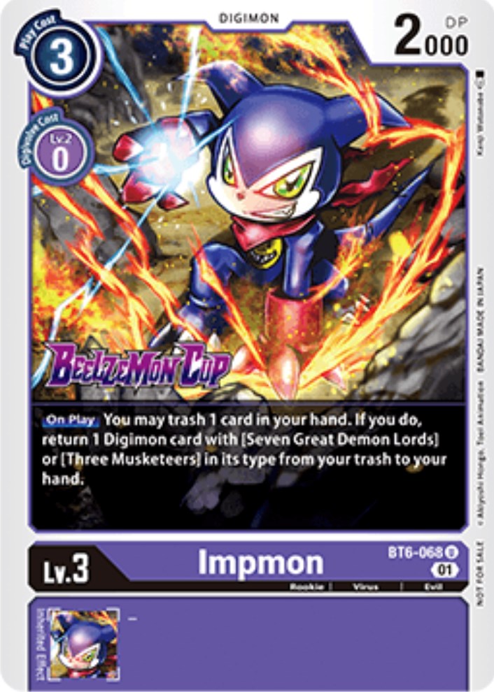 Impmon [BT6-068] (Beelzemon Cup Participation) [Starter Deck: Beelzemon Advanced Deck Set Promos] | Event Horizon Hobbies CA