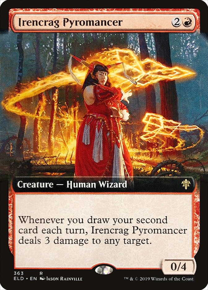 Irencrag Pyromancer (Extended Art) [Throne of Eldraine] | Event Horizon Hobbies CA