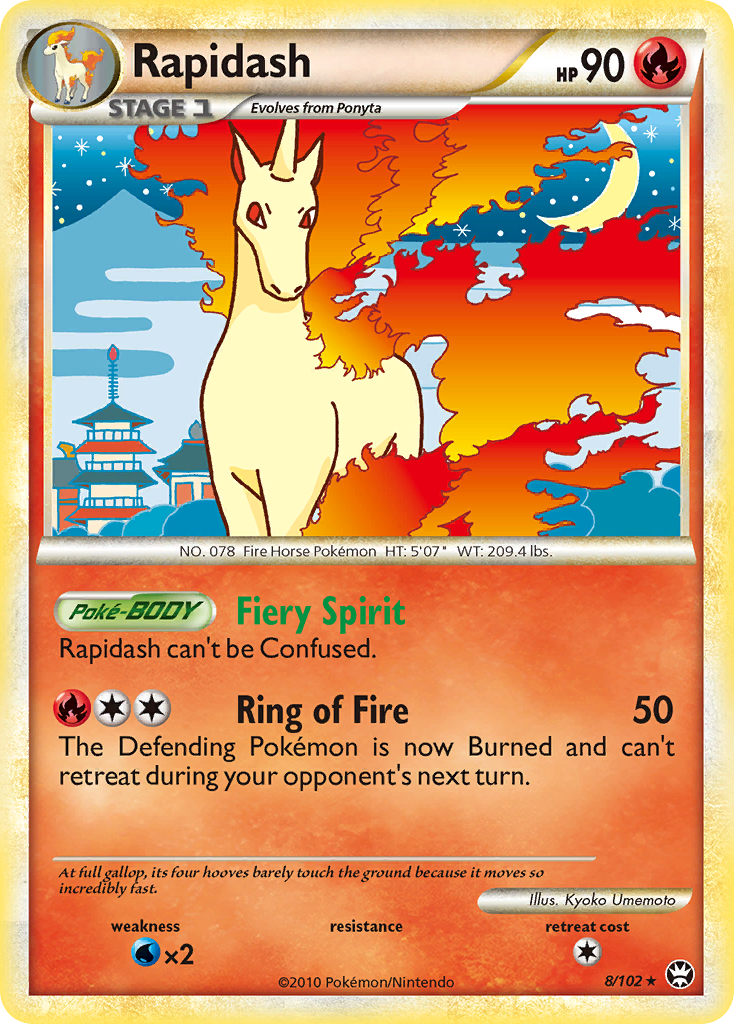 Rapidash (8/102) [HeartGold & SoulSilver: Triumphant] | Event Horizon Hobbies CA