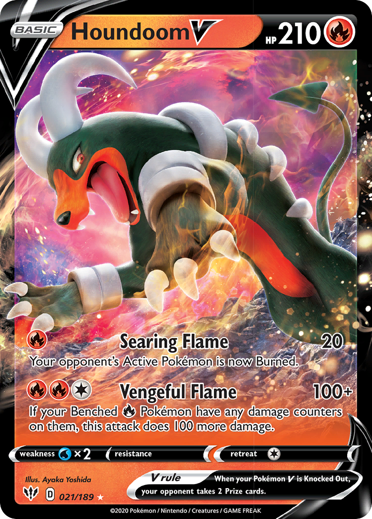 Houndoom V (021/189) [Sword & Shield: Darkness Ablaze] | Event Horizon Hobbies CA