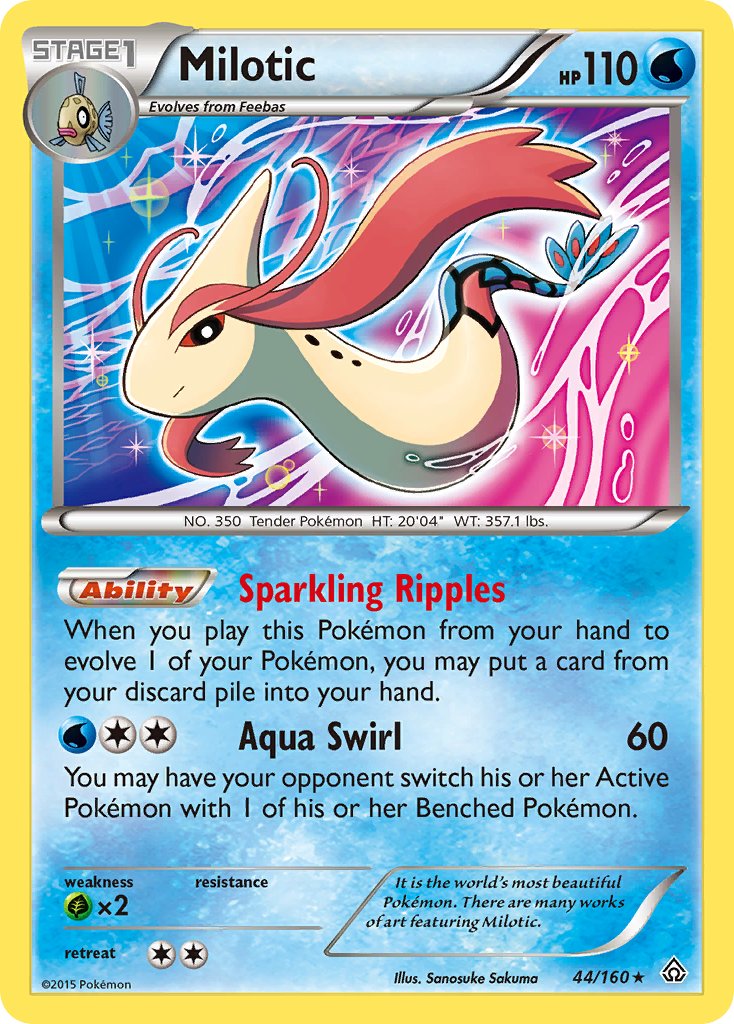 Milotic (44/160) (Theme Deck Exclusive) [XY: Primal Clash] | Event Horizon Hobbies CA