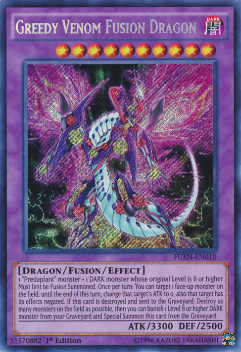 Greedy Venom Fusion Dragon [FUEN-EN010] Secret Rare | Event Horizon Hobbies CA