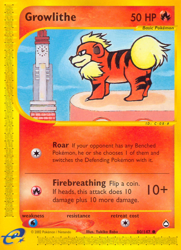 Growlithe (80/147) [Aquapolis] | Event Horizon Hobbies CA