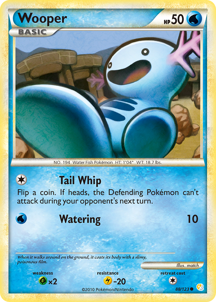 Wooper (88/123) [HeartGold & SoulSilver: Base Set] | Event Horizon Hobbies CA