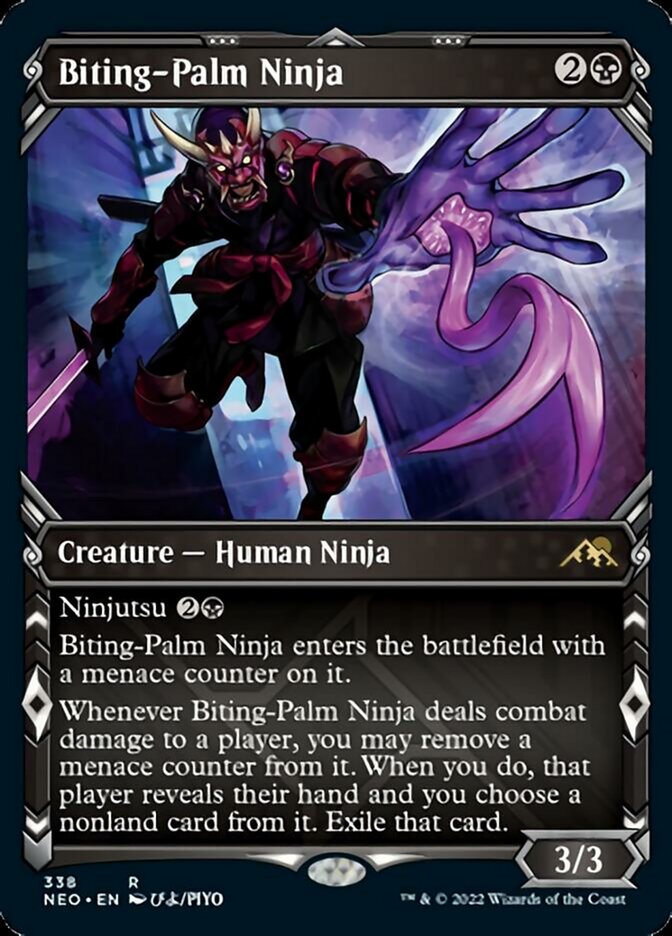 Biting-Palm Ninja (Showcase Ninja) [Kamigawa: Neon Dynasty] | Event Horizon Hobbies CA