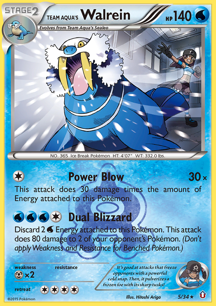 Team Aqua's Walrein (5/34) [XY: Double Crisis] | Event Horizon Hobbies CA