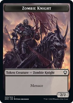 Zombie Knight // Griffin Double-sided Token [Dominaria United Commander Tokens] | Event Horizon Hobbies CA