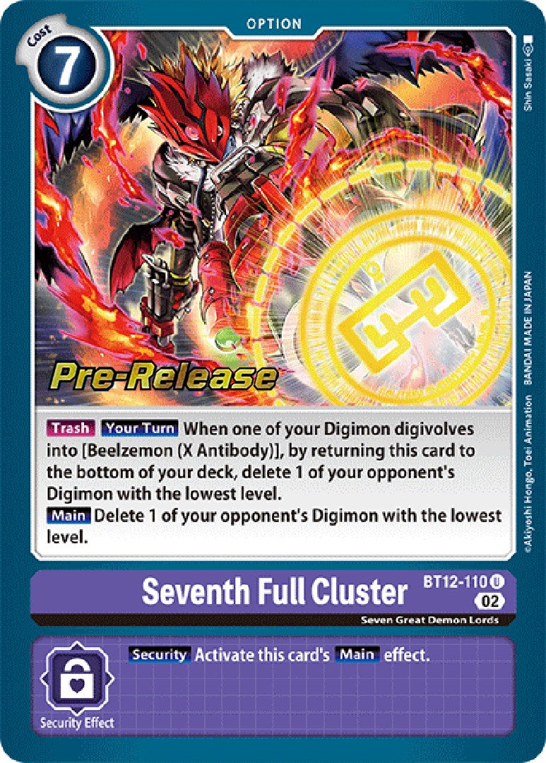 Seventh Full Cluster [BT12-110] [Across Time Pre-Release Cards] | Event Horizon Hobbies CA