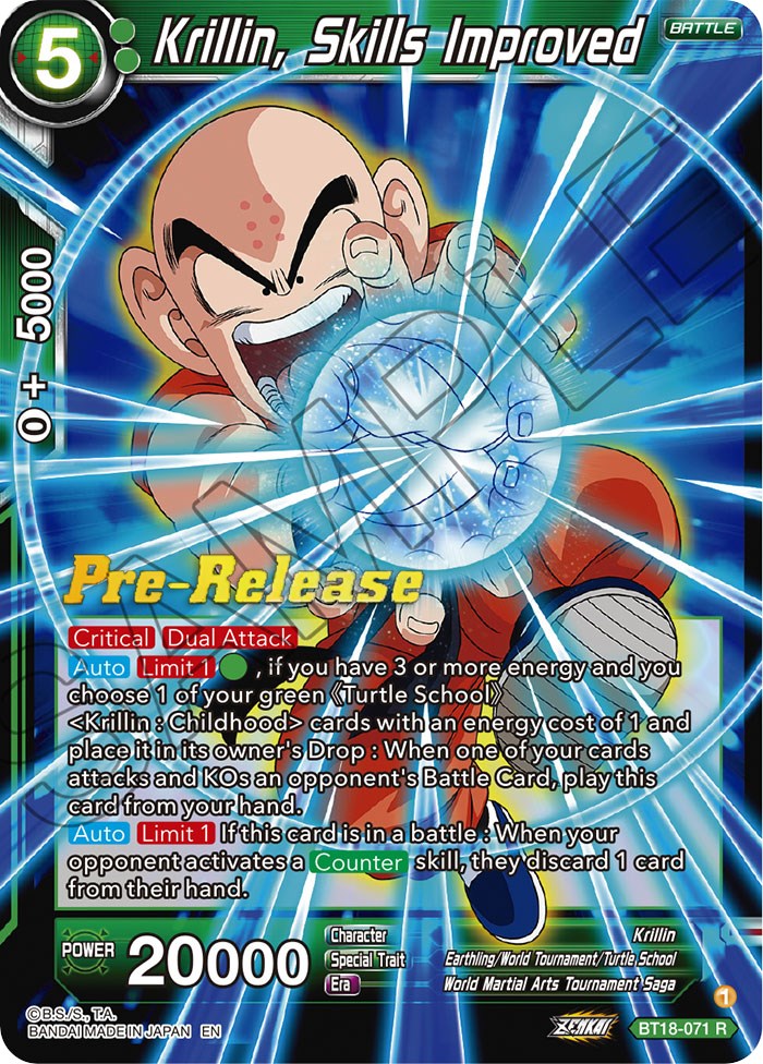 Krillin, Skills Improved (BT18-071) [Dawn of the Z-Legends Prerelease Promos] | Event Horizon Hobbies CA