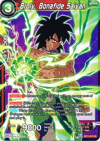 Broly, Bonafide Saiyan (BT11-017) [Vermilion Bloodline 2nd Edition] | Event Horizon Hobbies CA