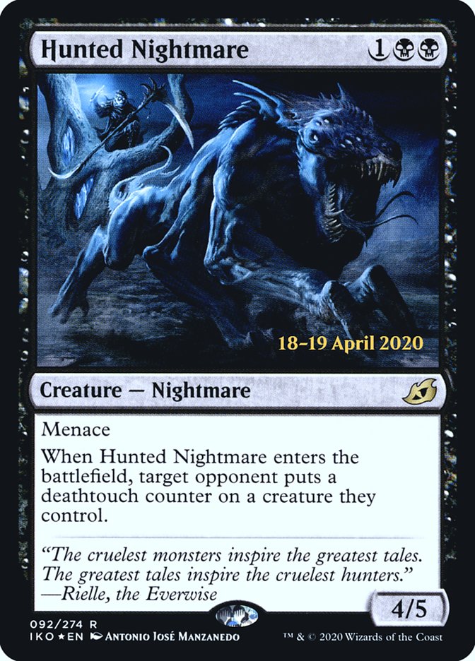 Hunted Nightmare  [Ikoria: Lair of Behemoths Prerelease Promos] | Event Horizon Hobbies CA