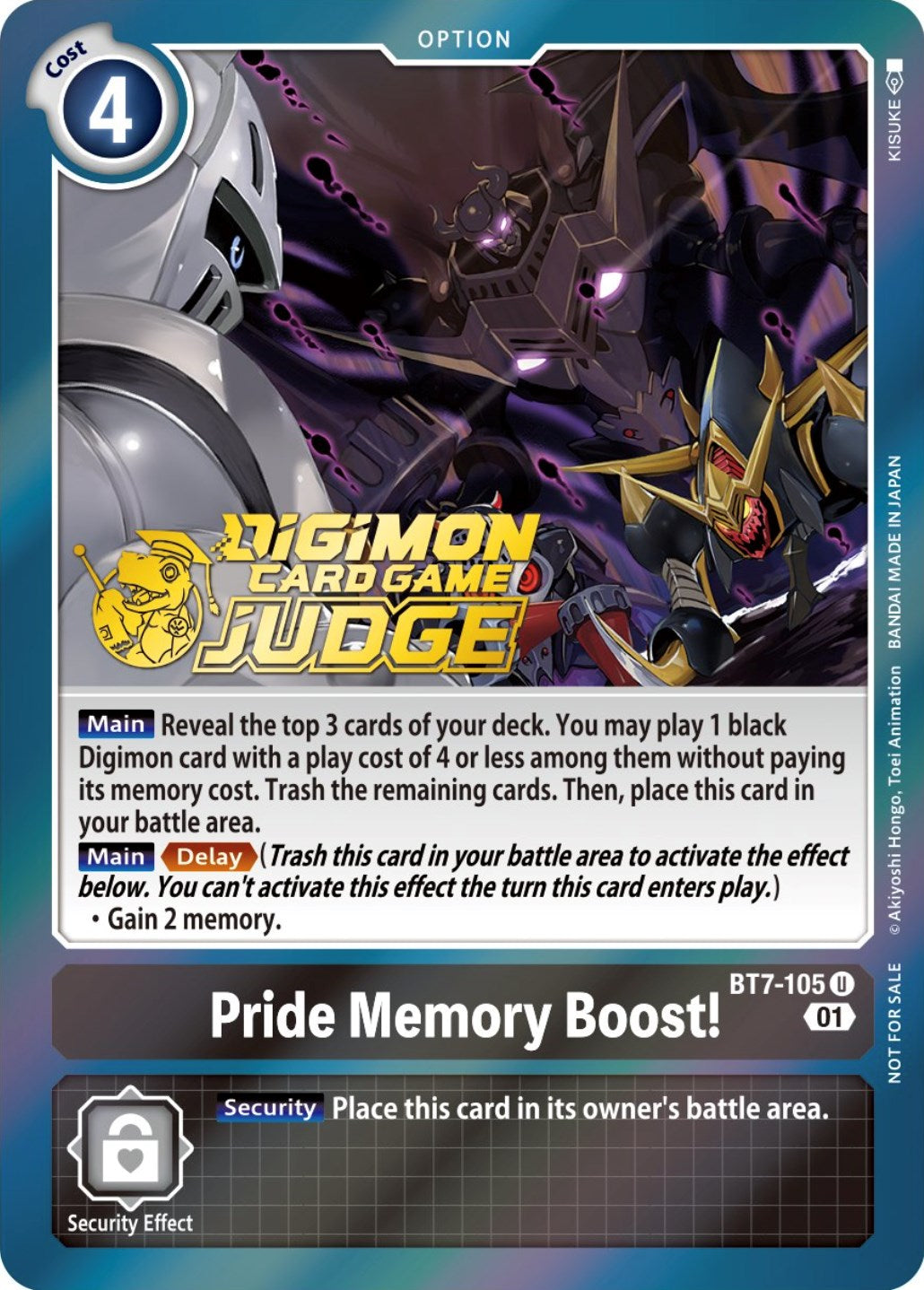 Pride Memory Boost! [BT7-105] (Judge Pack 3) [Next Adventure Promos] | Event Horizon Hobbies CA