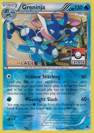 Greninja (40/122) (League Promo 3rd Place) [XY: BREAKpoint] | Event Horizon Hobbies CA