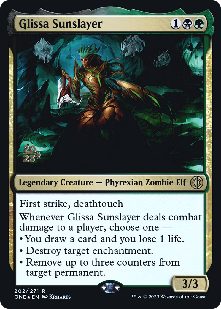 Glissa Sunslayer [Phyrexia: All Will Be One Prerelease Promos] | Event Horizon Hobbies CA