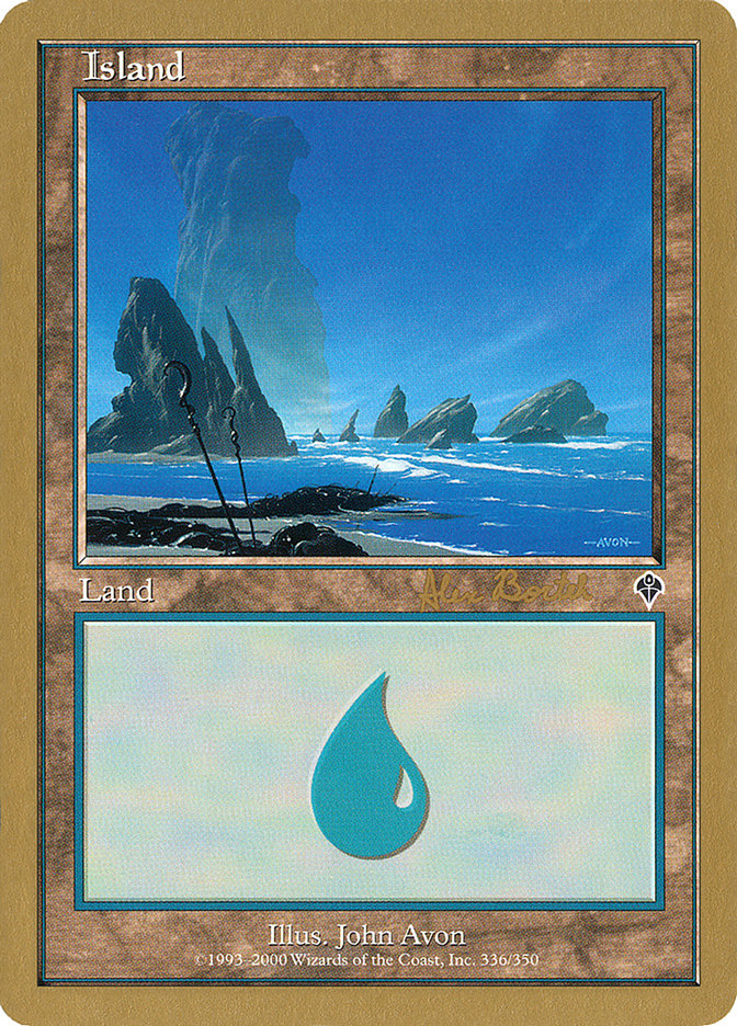 Island (ab336a) (Alex Borteh) [World Championship Decks 2001] | Event Horizon Hobbies CA